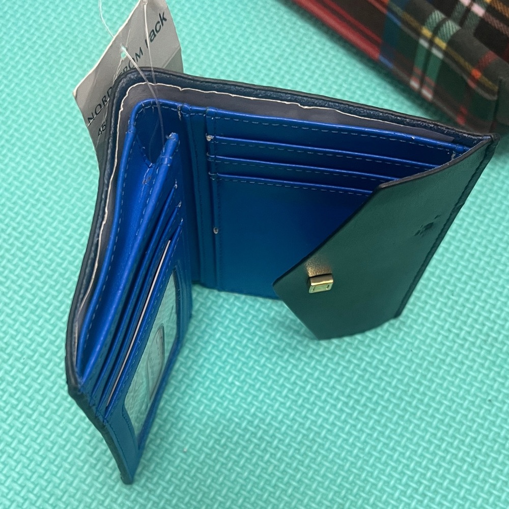 Lodis Blue and Black Leather Wallet - Picture 4 of 4